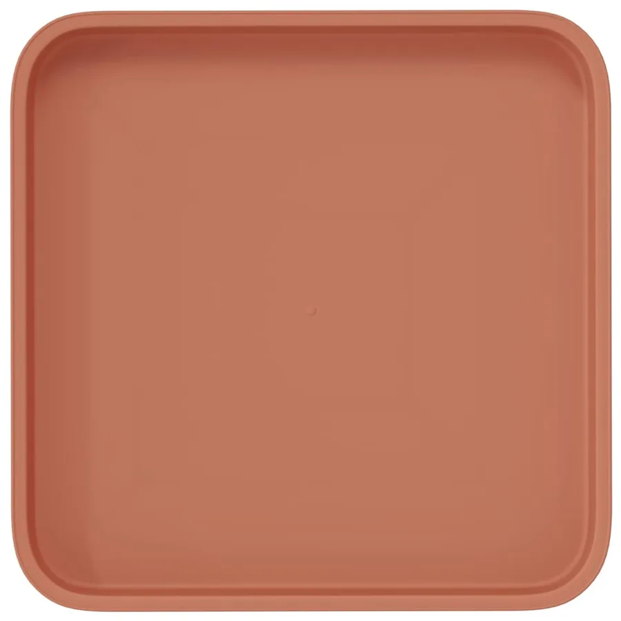 Plateau carré à fleurs 24 pcs Rouge brique 21 x 21 x 2 cm - 7