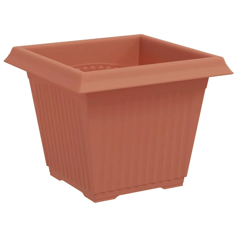 Pots de plantes 24 pcs Rouge brique 33 x 33 x 26 cm Plastique - 6