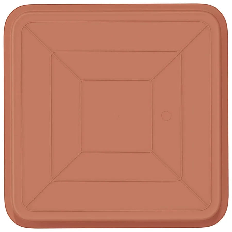 Plateau carré à fleurs 6 pcs Rouge brique 36 x 36 x 2.5 cm - 6