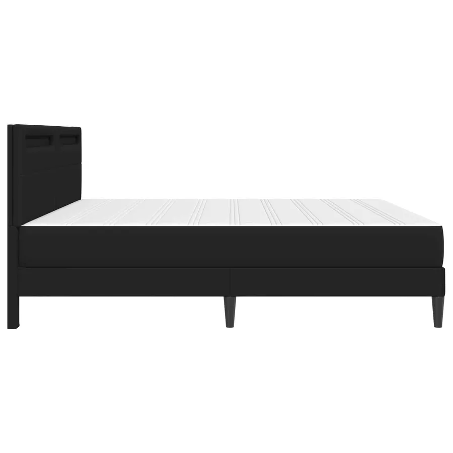 Cadre de lit avec bandes LED Noir 180 x 200 cm Simili cuir - 9
