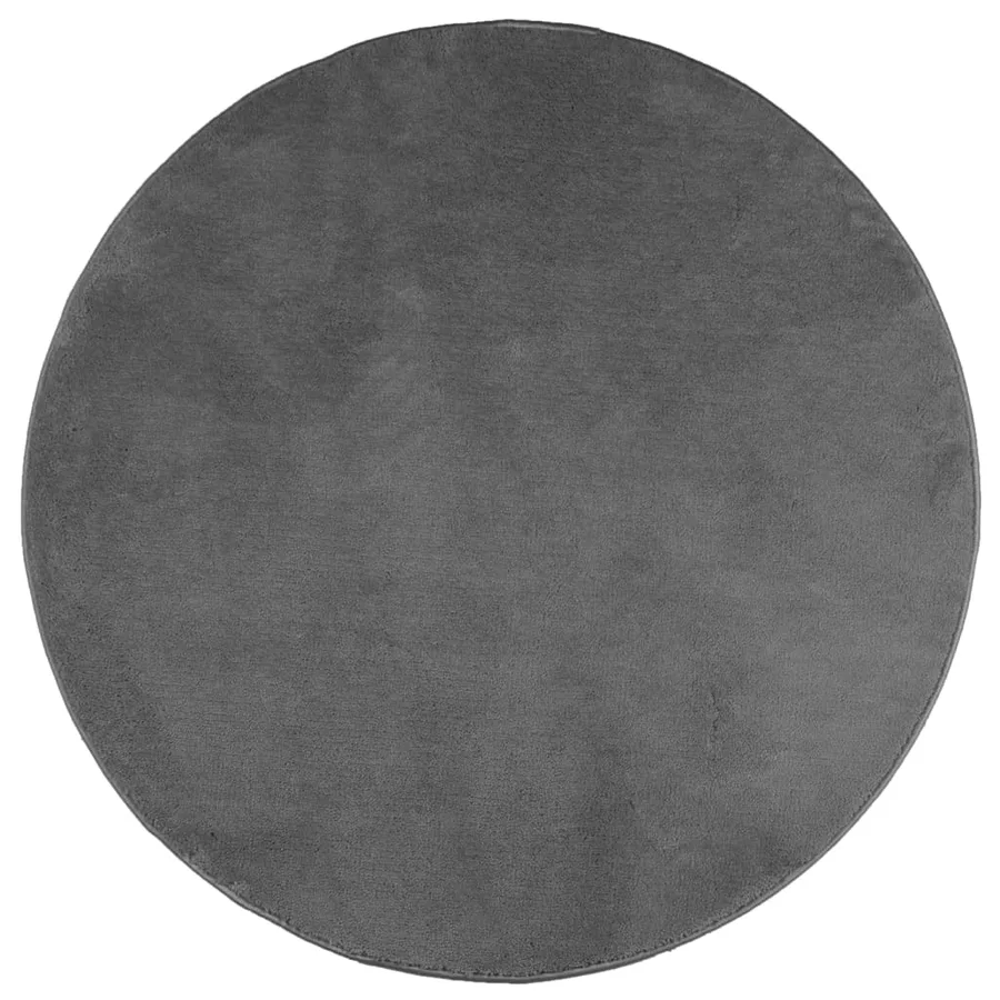 Tapis OVIEDO à poils courts anthracite Ø 120 cm - 2