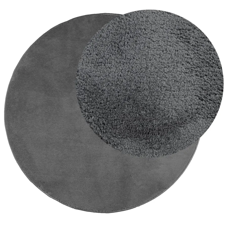 Tapis OVIEDO à poils courts anthracite Ø 120 cm - 3