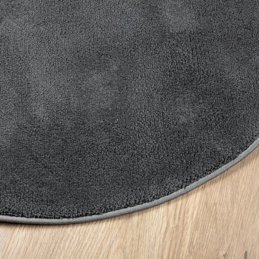 Tapis OVIEDO à poils courts anthracite Ø 120 cm - 4