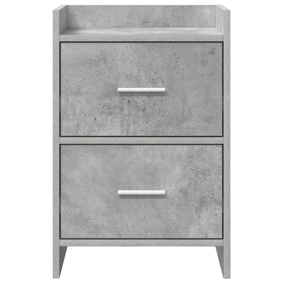 Tables de chevet Gris béton 40 x 30 x 60 cm Bois d'ingénierie - 4