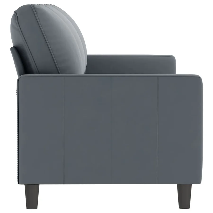 Canapé à 3 places Gris foncé 180 cm Velours - 4