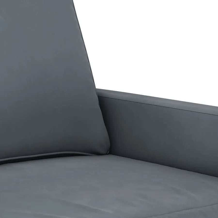 Canapé à 3 places Gris foncé 180 cm Velours - 6