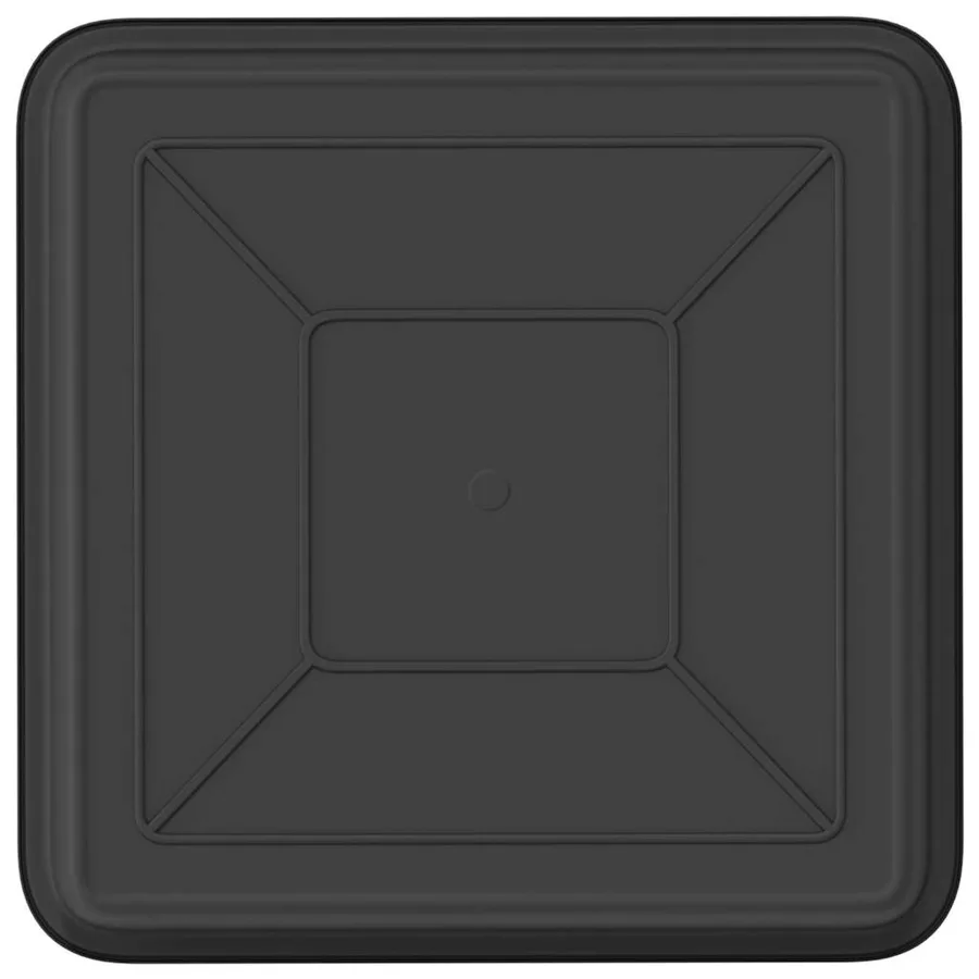 Plateau carré à fleurs 6 pcs Noir 18 x 18 x 2 cm Plastique - 6