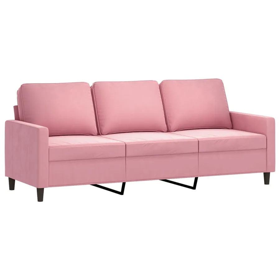Canapé à 3 places Rose 180 cm Velours - 2