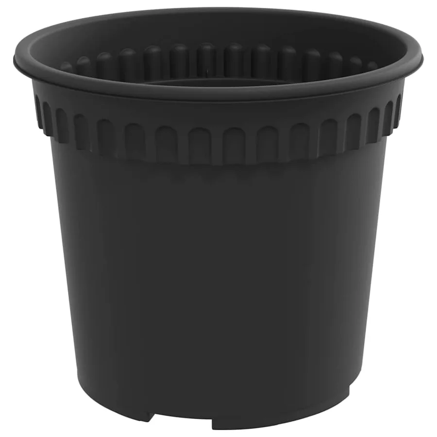 Pots de plantes 6 pcs Noir Ø 15 x 12 cm Plastique - 6