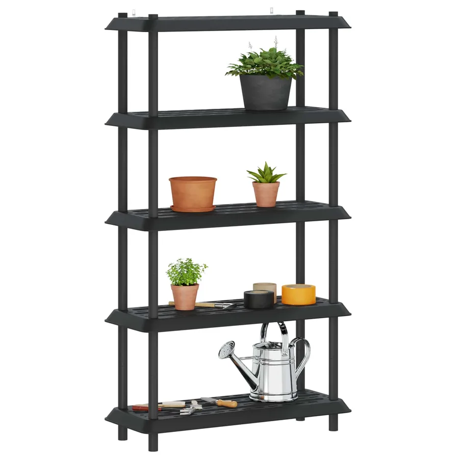 Unité de rangement 5 niveaux 100 x 40 x 177 cm PP Anthracite - 3