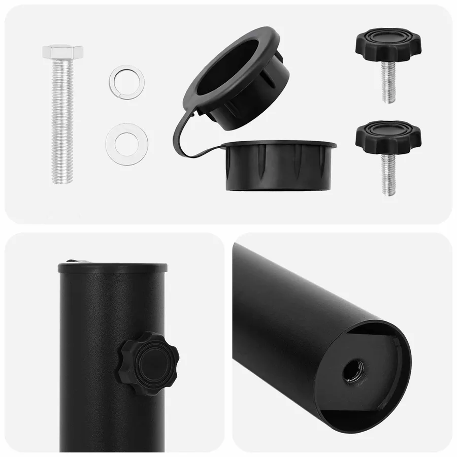 Tube de Base de Parasol 0.6 kg Noir Fer for 40-50 mm Pole - 4