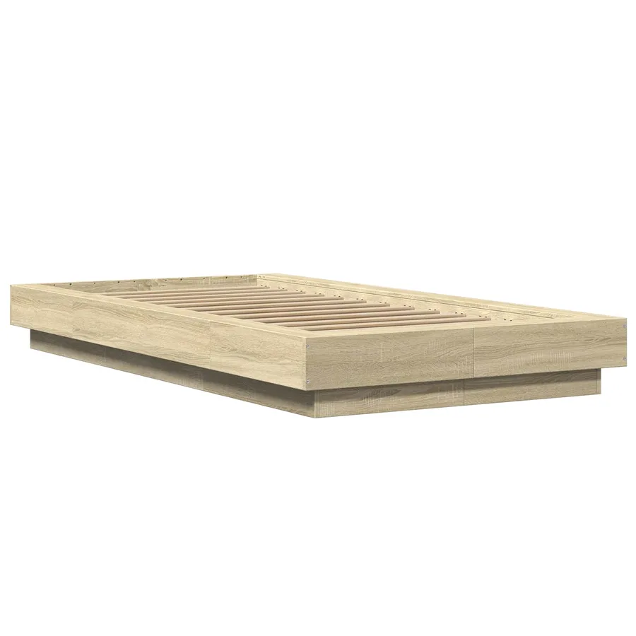 Cadre de lit avec LED avec bandes LED Chêne Sonoma 80 x 200 cm - 4