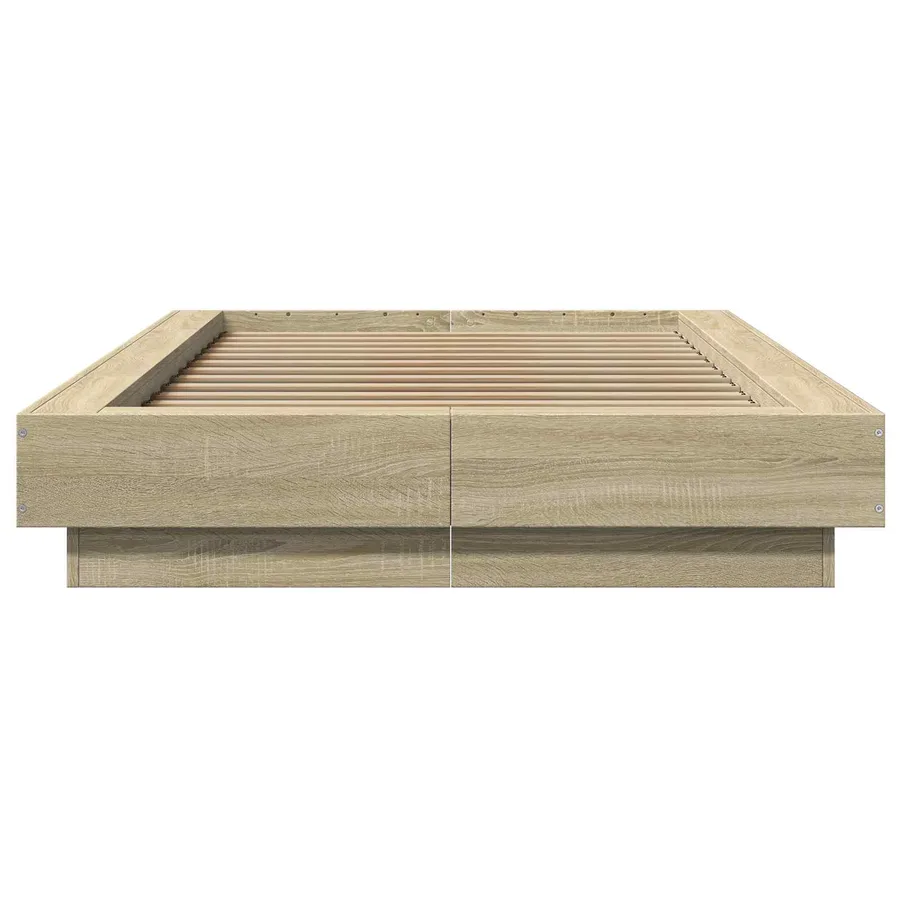 Cadre de lit avec LED avec bandes LED Chêne Sonoma 80 x 200 cm - 5