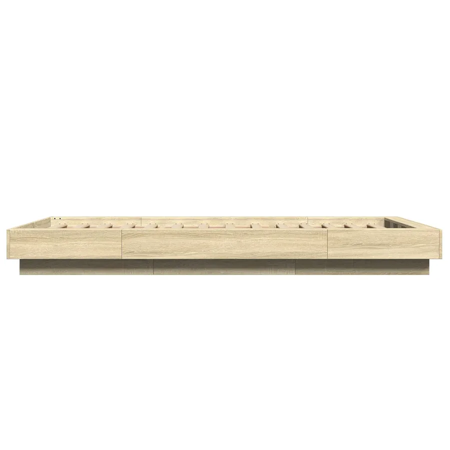 Cadre de lit avec LED avec bandes LED Chêne Sonoma 80 x 200 cm - 6