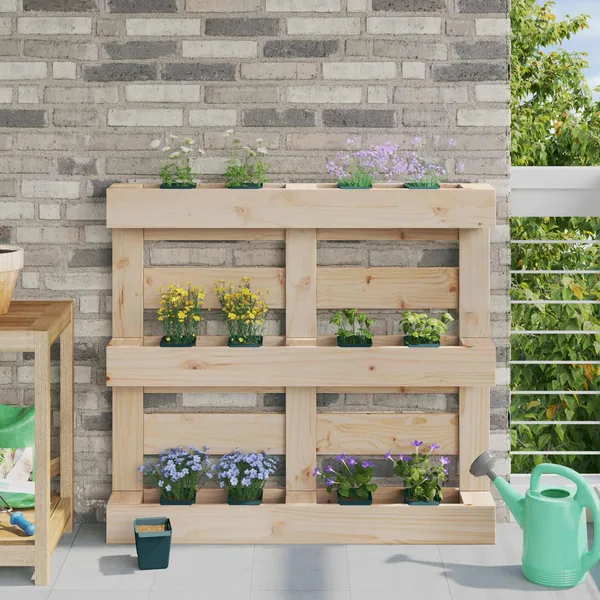 Caisses à fleurs pour palettes Euro 12 pcs Vert 14 x 9 x 9,5 cm