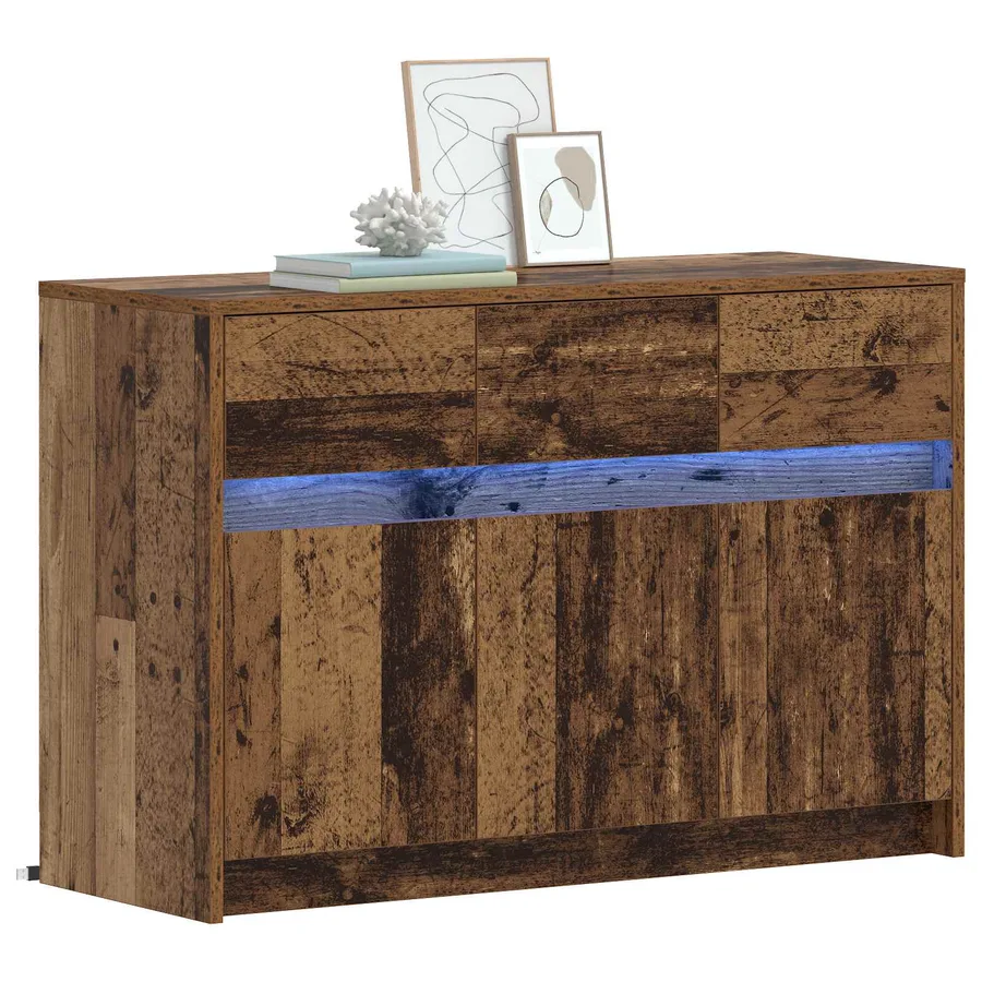Meuble TV 91 x 34 x 61 cm Bois ancien Bois d'ingénierie - 2
