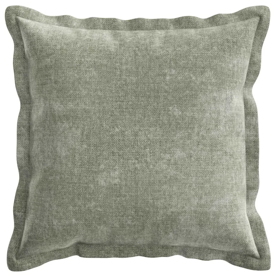 Housse de coussin 6 pcs HOUTEN Vert 40 x 40 cm Tissu Chenille - 2