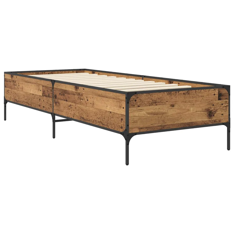 Cadre de lit Bois ancien 80 x 200 cm Bois d'ingénierie - 2