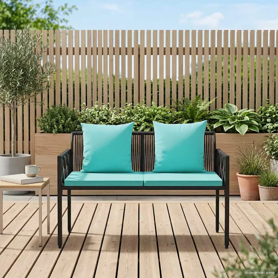 Bancs d'extérieur 2 -Seater 116 x 56 x 75 cm polyrotin - 3