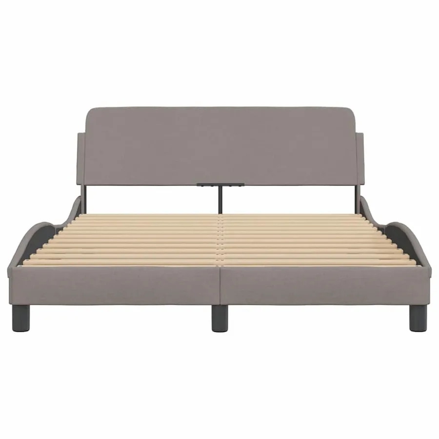 Cadre de lit Dover taupe 140x200 cm tissu - 4