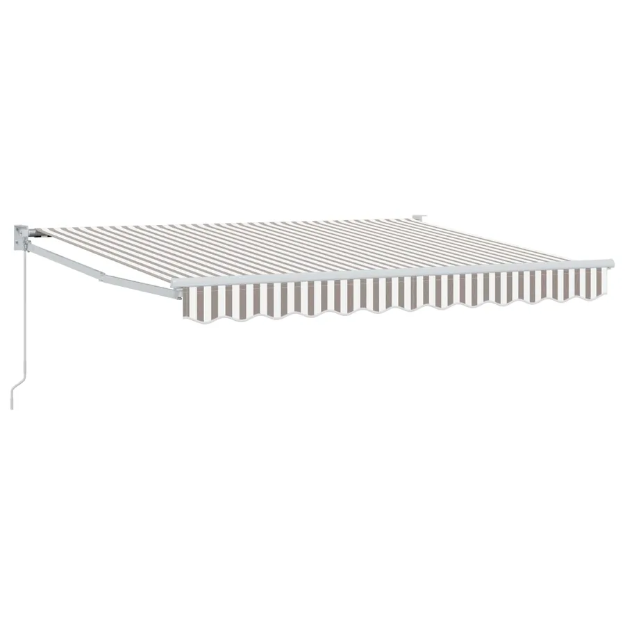 Auvent rétractable Gris clair et blanc 4 x 2 m - 2