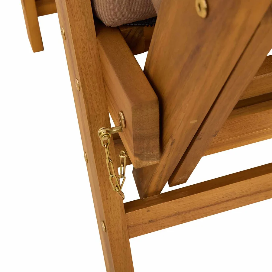 Banc de jardin 3 en 1 avec coussins Bois d'Acacia Massif - 10