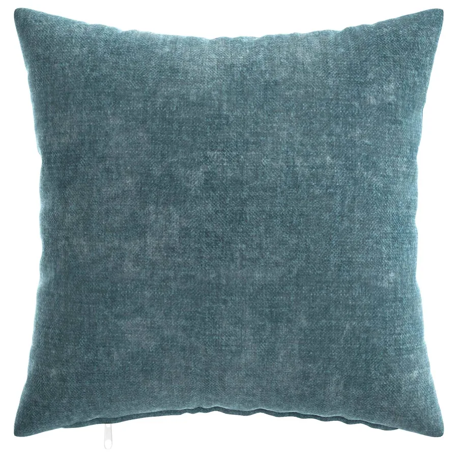 Housse de coussin 6 pcs HEERLEN Bleu 40 x 40 cm Tissu Chenille - 2
