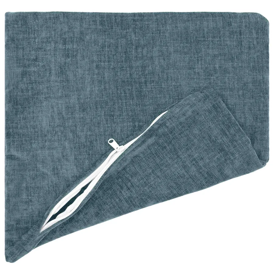 Housse de coussin 6 pcs HEERLEN Bleu 40 x 40 cm Tissu Chenille - 3