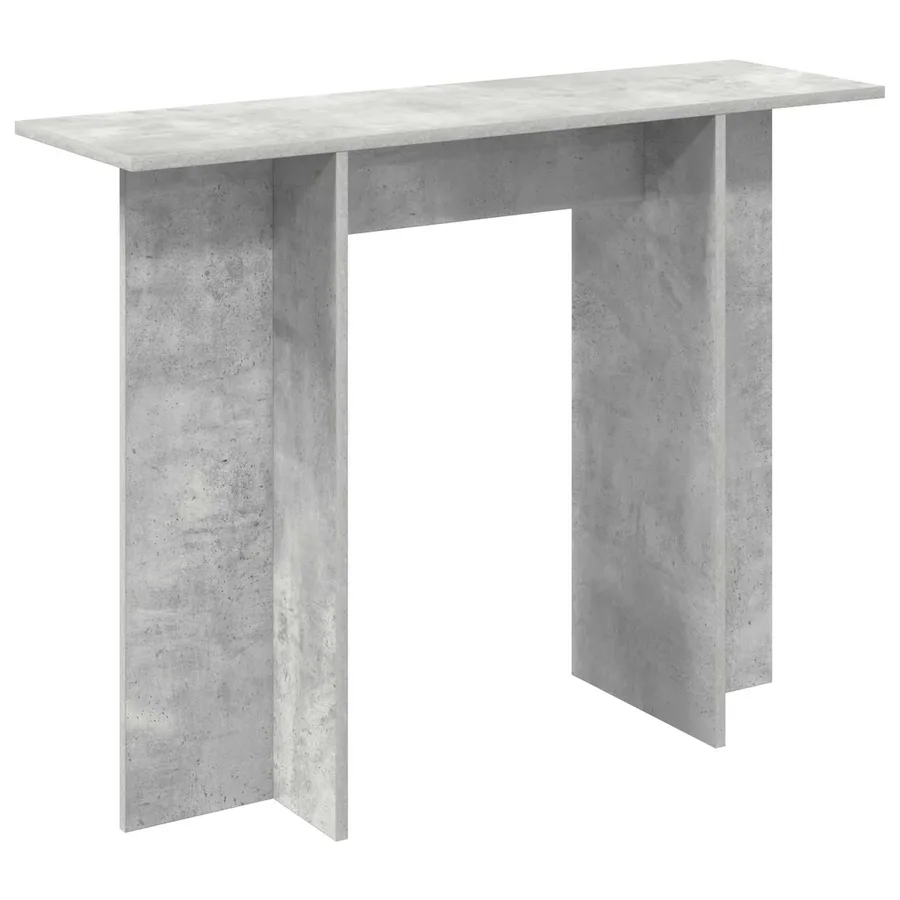 Table console Gris béton 100 x 30 x 75 cm Bois d'ingénierie - 2