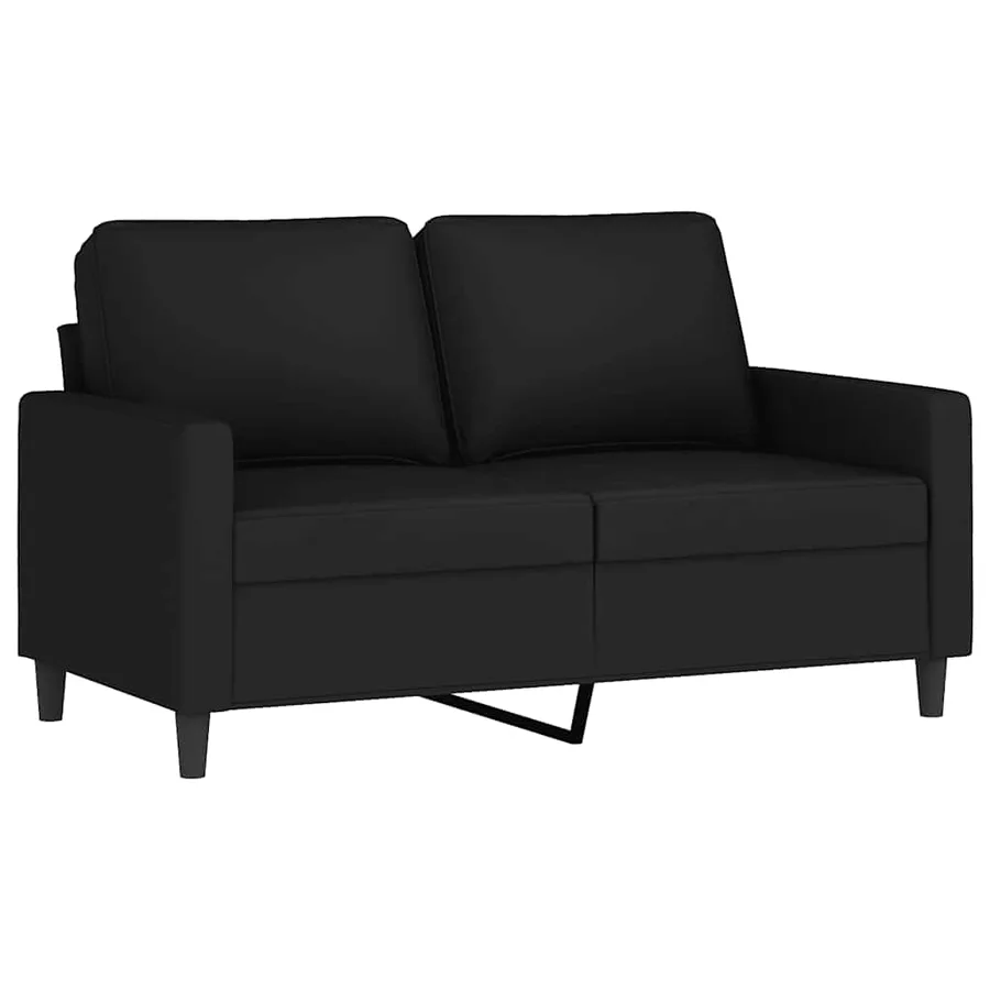 Canapé à 2 places Noir 120 cm Velours - 2
