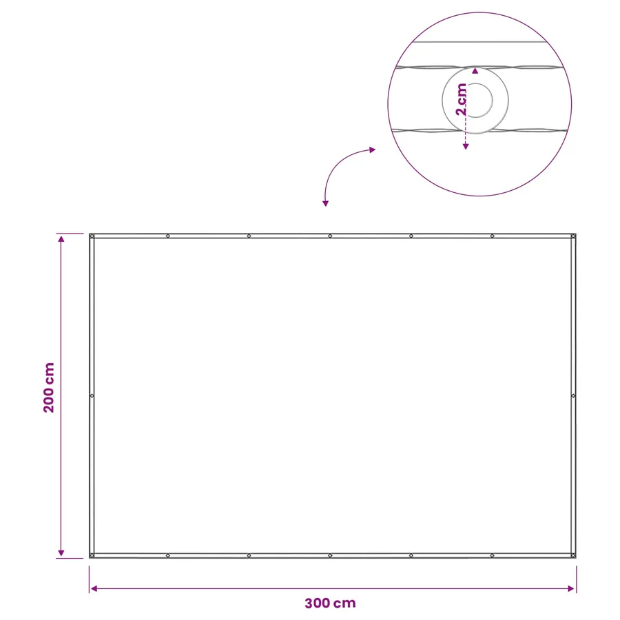 Écran de confidentialité pour balcon 200 x 300 cm - 7