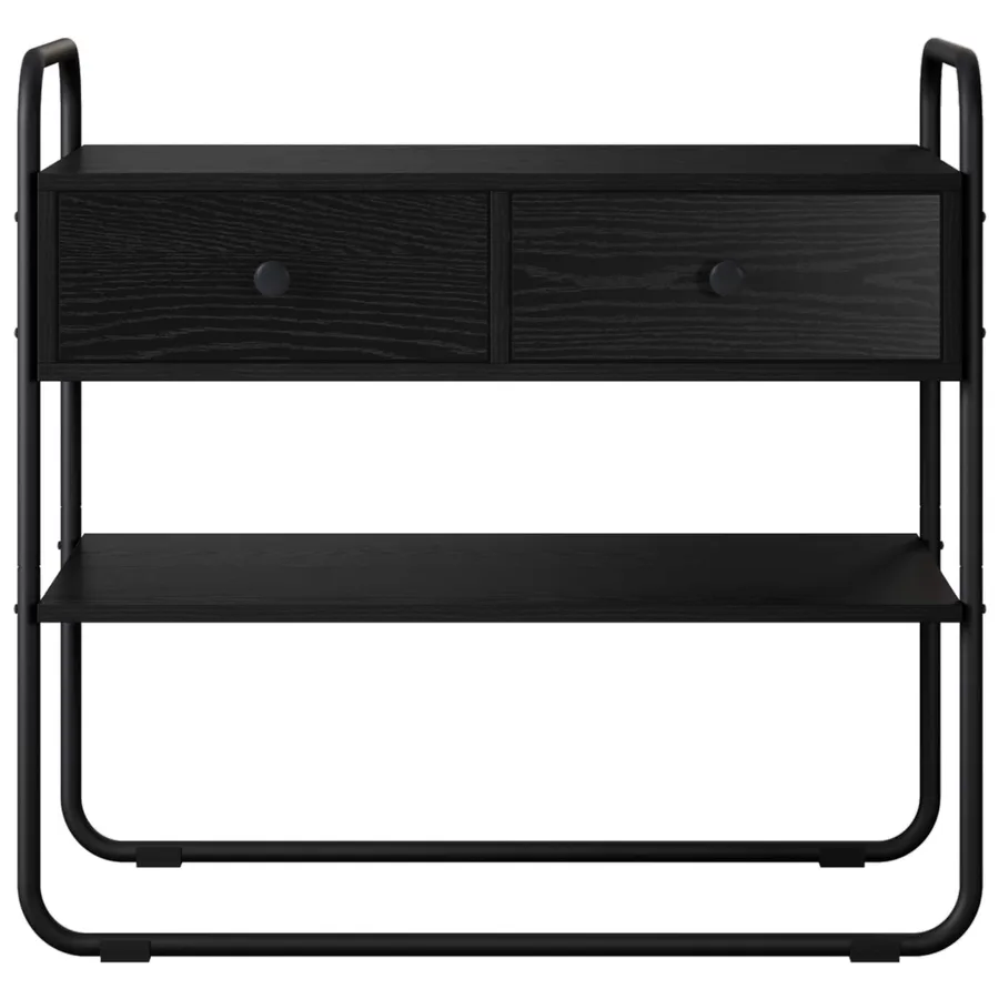 Table console Chêne noir 80 x 40 x 75 cm Bois d'ingénierie - 5