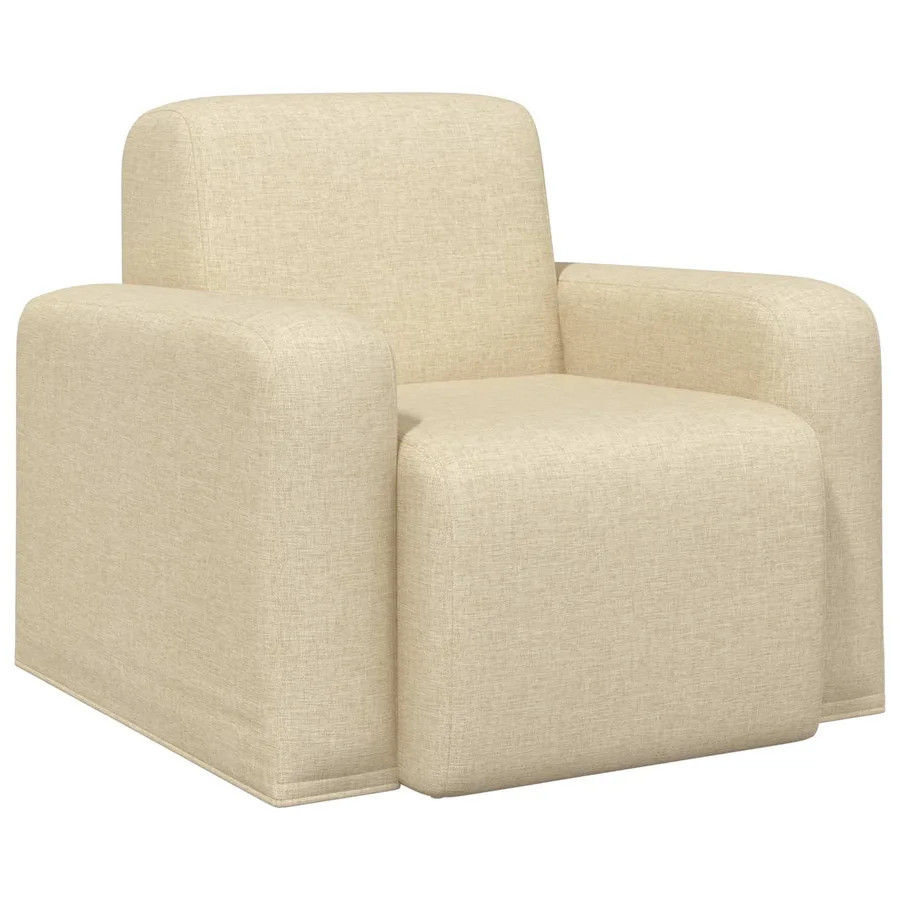 Fauteuil Crème Tissu - 2