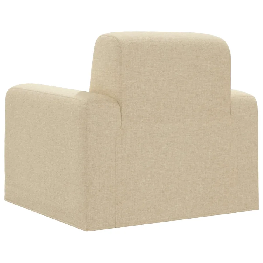 Fauteuil Crème Tissu - 5