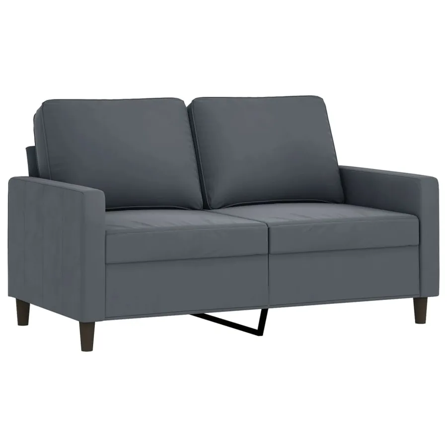 Ensemble de canapés 4 pcs avec coussins Gris foncé Velours - 4