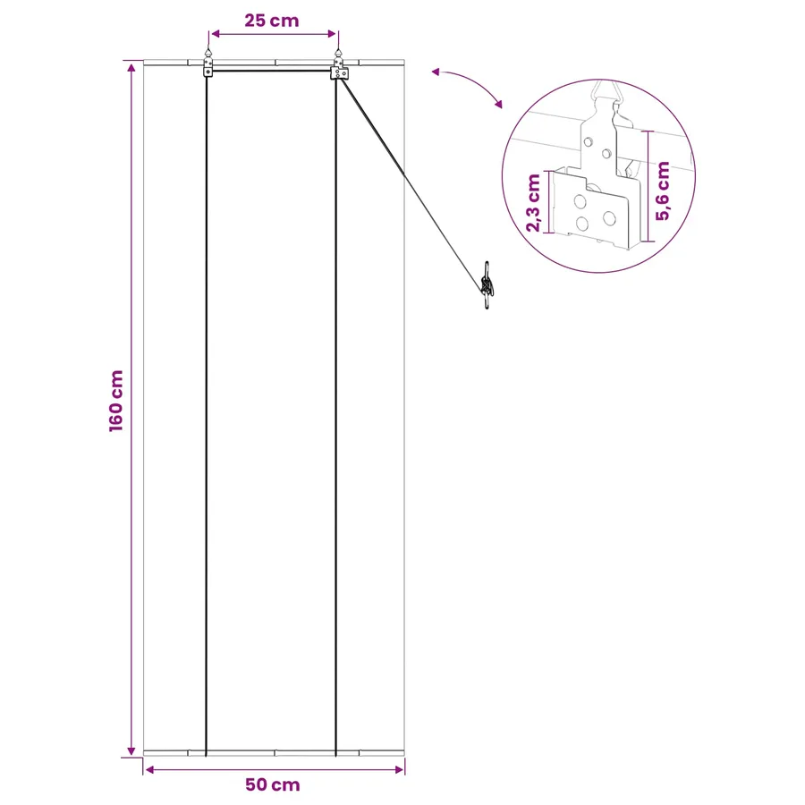 Store enrouleur Marron 50 x 160 cm Bambou - 7