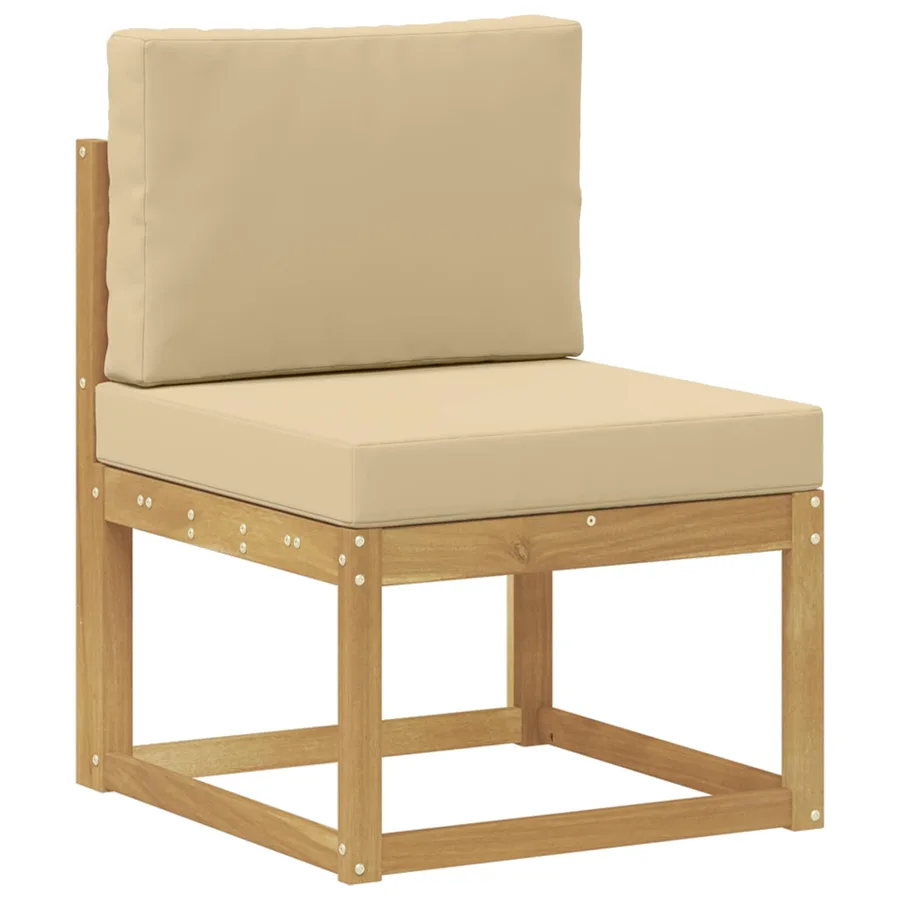 Ensemble de canapés d'extérieur Blanc et Beige 59 x 63 x 73 cm - 2