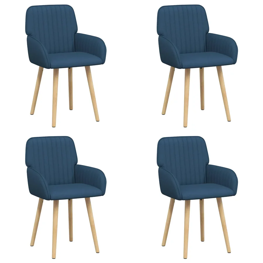 Chaises de salle à manger 4 pcs Tissu Bleu 56,5 x 50 x 87,5 cm - 2