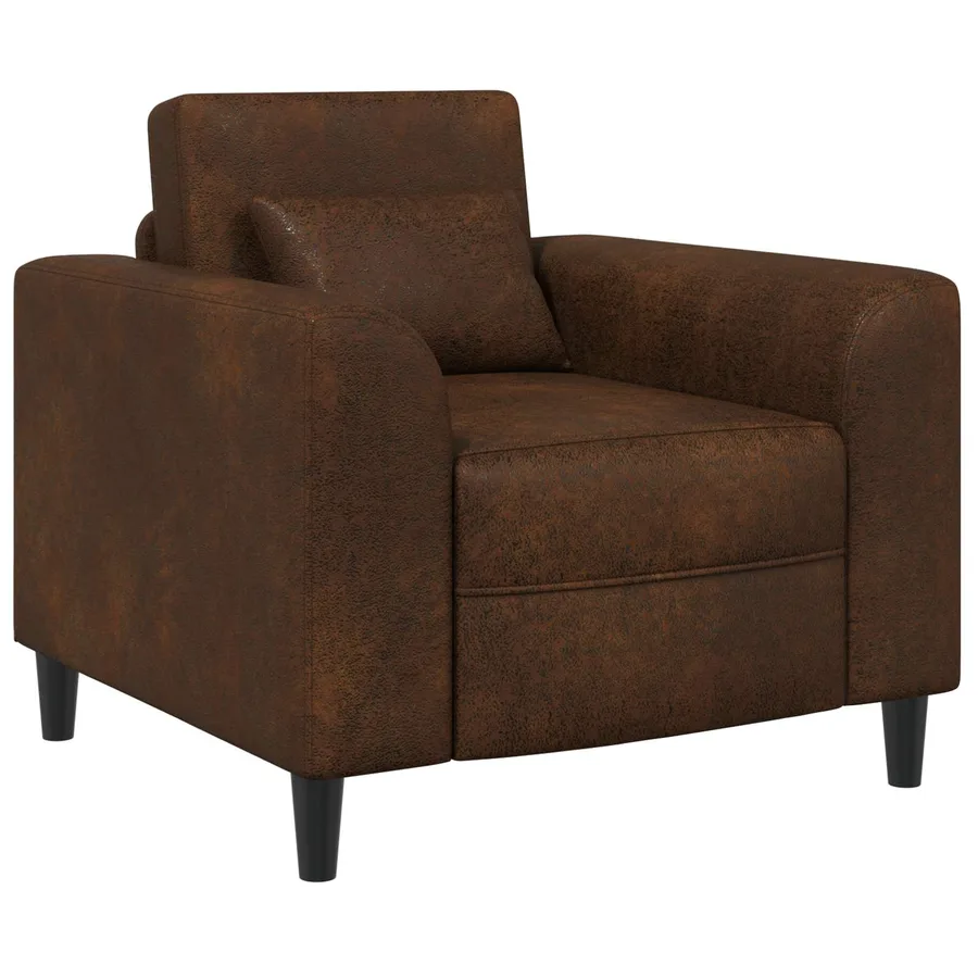 Fauteuil Marron Simili daim - 2
