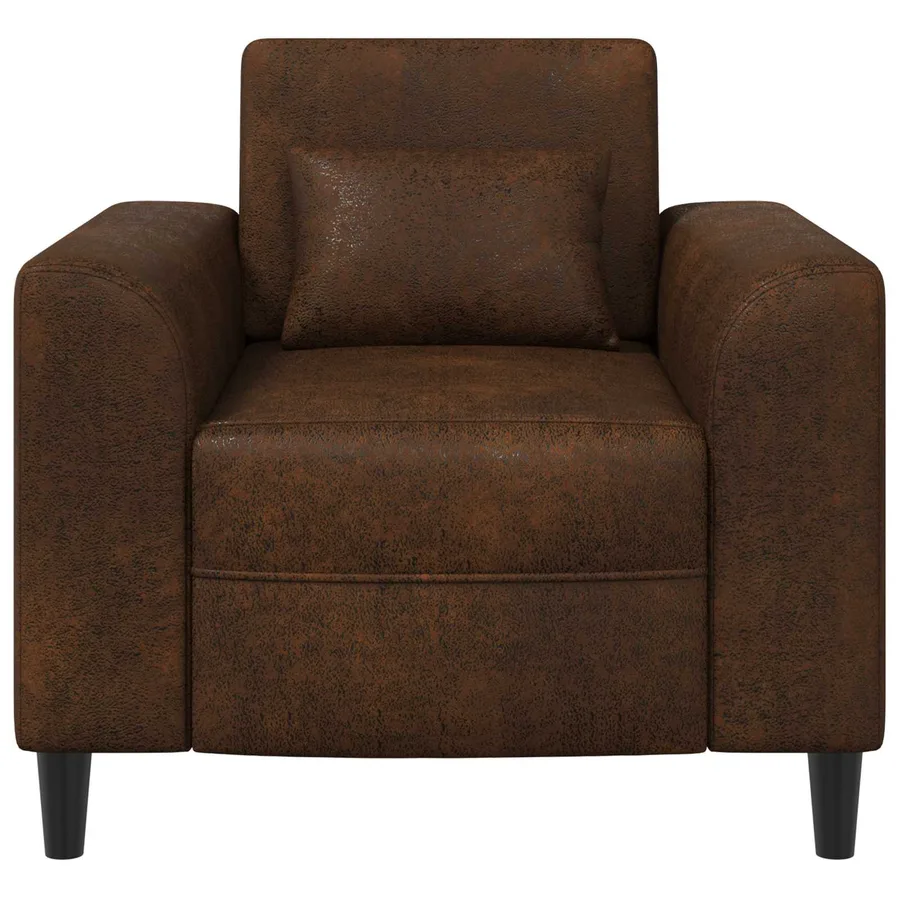 Fauteuil Marron Simili daim - 3