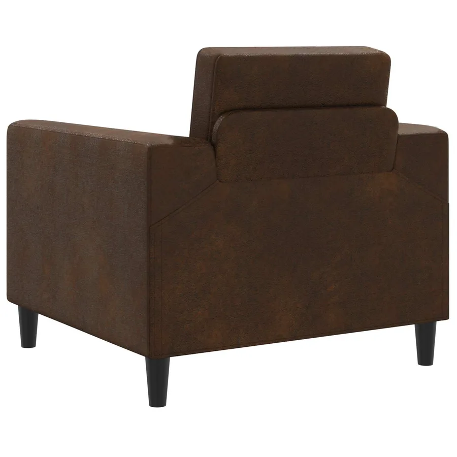 Fauteuil Marron Simili daim - 5