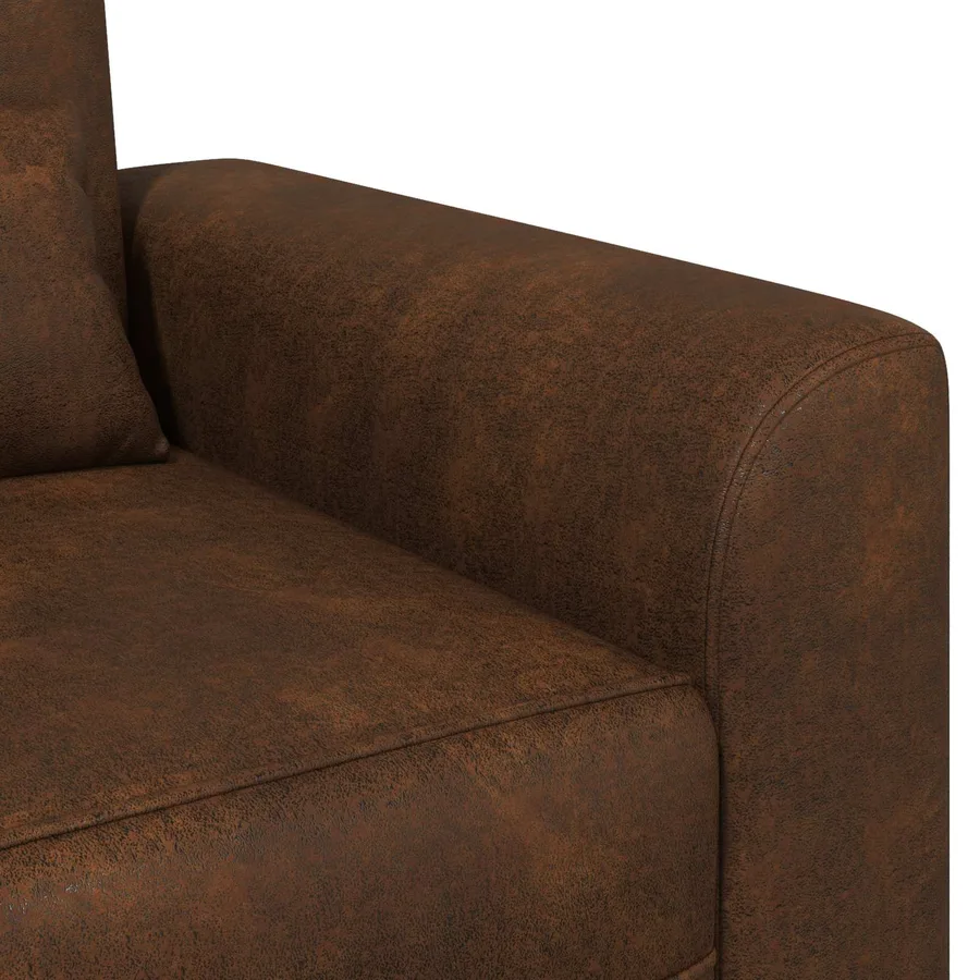 Fauteuil Marron Simili daim - 6