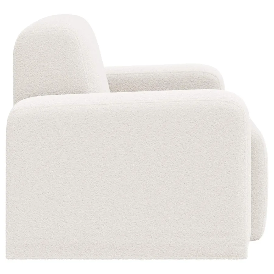 Fauteuil Crème Bouclé - 4