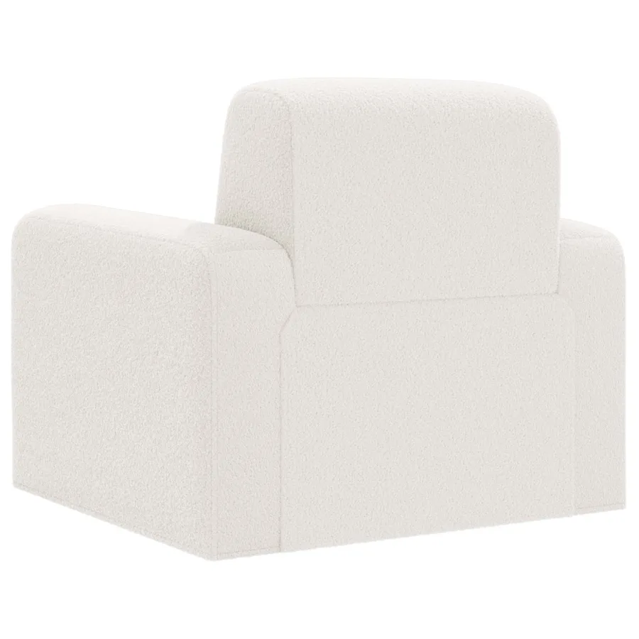 Fauteuil Crème Bouclé - 5