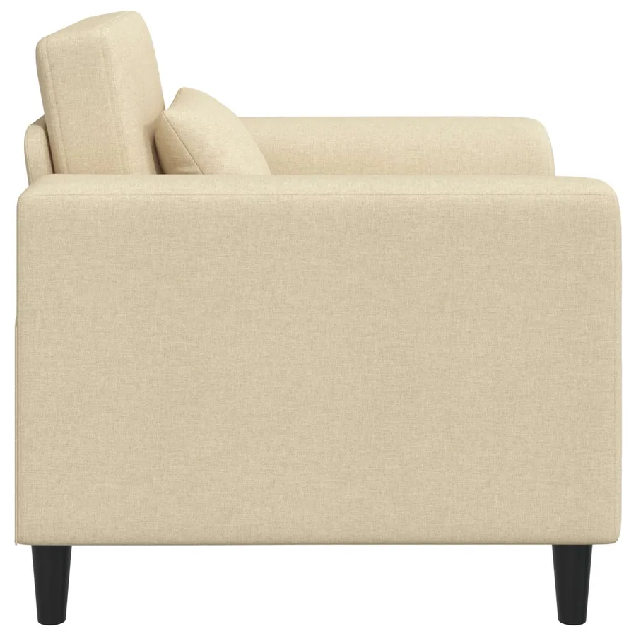 Fauteuil Crème Tissu - 4