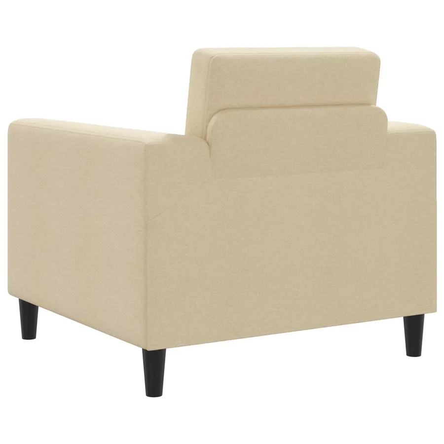 Fauteuil Crème Tissu - 5