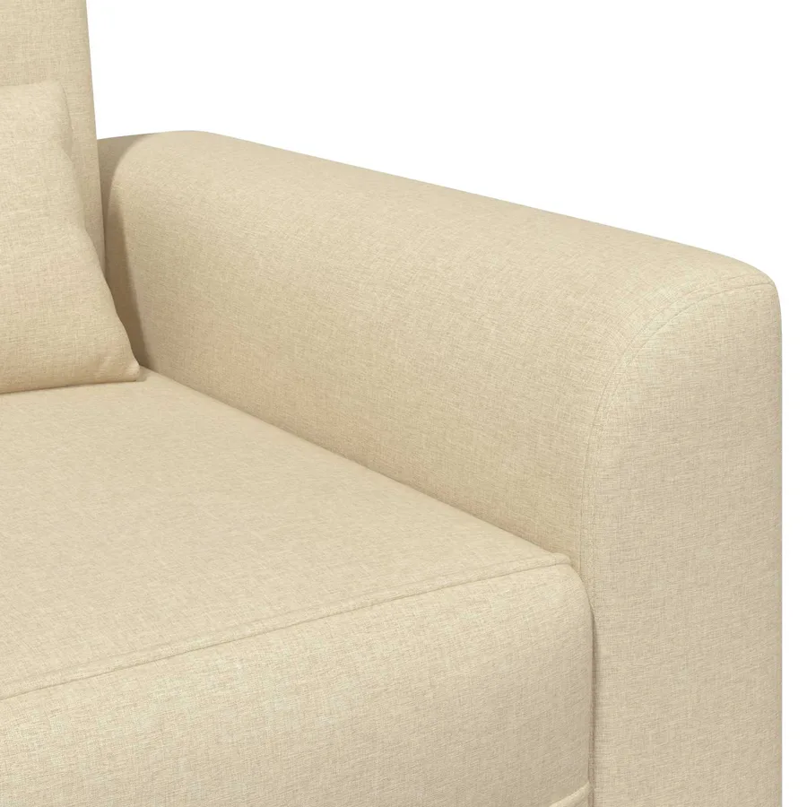 Fauteuil Crème Tissu - 6