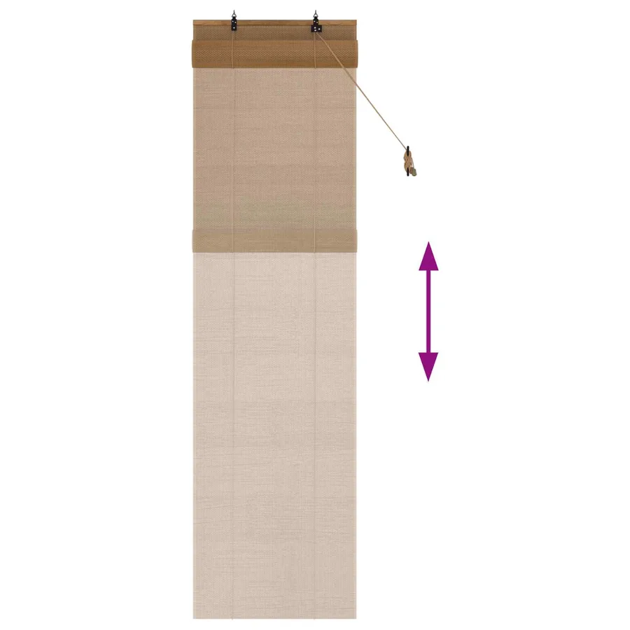 Store enrouleur Marron 70 x 220 cm Bambou - 6