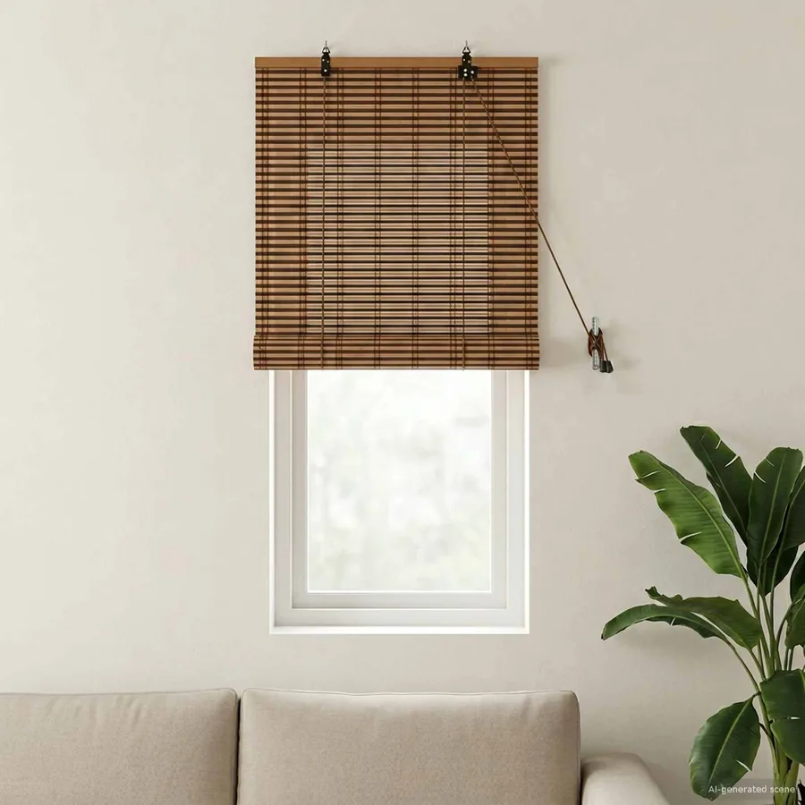 Store enrouleur Marron 40 x 160 cm Bambou