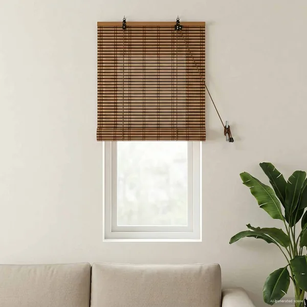Store enrouleur Marron 40 x 160 cm Bambou